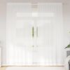 vidaXL Spitzenvorhang mit Vorh&auml;ngen Floral Wei&szlig; 245x150cm Polyester