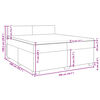 vidaXL Boxspringbett mit Matratze Blau 200x200 cm Stoff