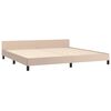 vidaXL Bettgestell mit Kopfteil Cappuccino-Braun 200x200 cm Kunstleder