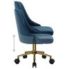 vidaXL Esszimmerst&uuml;hle 4 Stk. Drehbar Blau Samt