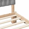 vidaXL Bettgestell mit gepolstertem Kopfteil Braun 160 x 200 cm