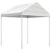 vidaXL Pavillon mit Dach Wei&szlig; 6,69x2,28x2,69 m Polyethylen