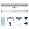 vidaXL Wandmontierter Duschablauf Silber 80 cm Edelstahl 304