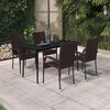 vidaXL 5-tlg. Garten-Essgruppe Braun und Schwarz