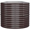 vidaXL Hochbeet Verzinkter Stahl 368x80x68 cm Braun