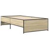 vidaXL Bettgestell Sonoma-Eiche 90x200 cm Holzwerkstoff und Metall