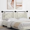 vidaXL H&auml;ngevorderseite Wandmontiert Creme 190 x 55 x 5 cm Samt