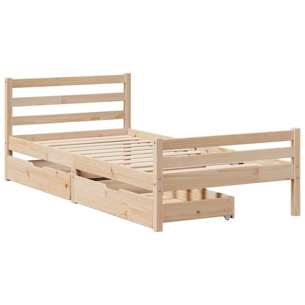 vidaXL Massivholzbett ohne Matratze 90x200 Kiefernholz