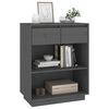 vidaXL Beistellschrank Grau 60x34x75 cm Massivholz Kiefer
