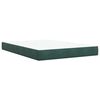 vidaXL Boxspringbett mit Matratze Dunkelgr&uuml;n 140x190 cm Samt