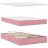 vidaXL Ottoman-Bett mit Matratzen Rosa 120x190 cm Samt