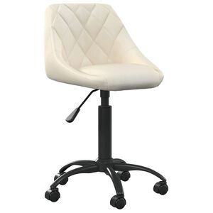 vidaXL B&uuml;rostuhl Creme Samt