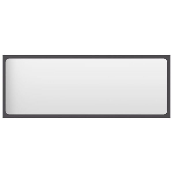 vidaXL Badspiegel Grau 100x1,5x37 cm Holzwerkstoff