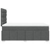 vidaXL Boxspringbett mit Matratze Dunkelgrau 120x200 cm Stoff