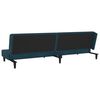 vidaXL Schlafsofa 2-Sitzer mit 2 Kissen Blau Samt