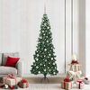 vidaXL Eckiger k&uuml;nstlicher Weihnachtsbaum Gr&uuml;n 210 cm PVC und Metall