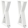 vidaXL Couchtischbeine 2 Stk. Wei&szlig; 38x(42-43,3) cm Stahl