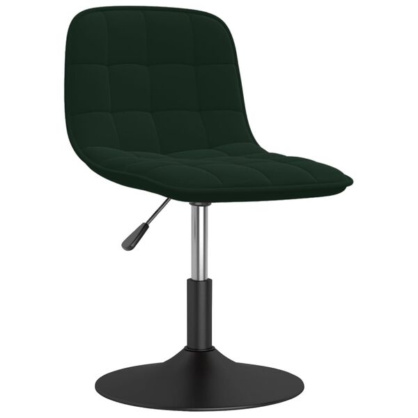 vidaXL Esszimmerst&uuml;hle 2 Stk. Drehbar Dunkelgr&uuml;n Samt