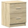 vidaXL Nachttisch mit 2 Schubladen Sonoma-Eiche 40x36x50 cm