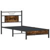 vidaXL Bettgestell ohne Matratze R&auml;uchereiche 75x190 cm Holzwerkstoff