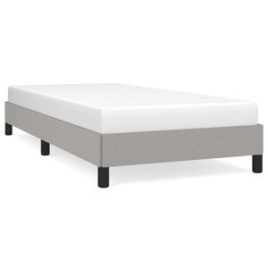 vidaXL Bettgestell ohne Matratze Hellgrau 100x200 cm Stoff