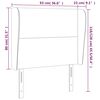 vidaXL Kopfteil mit Ohren Dunkelgrau 93x23x118/128 cm Samt