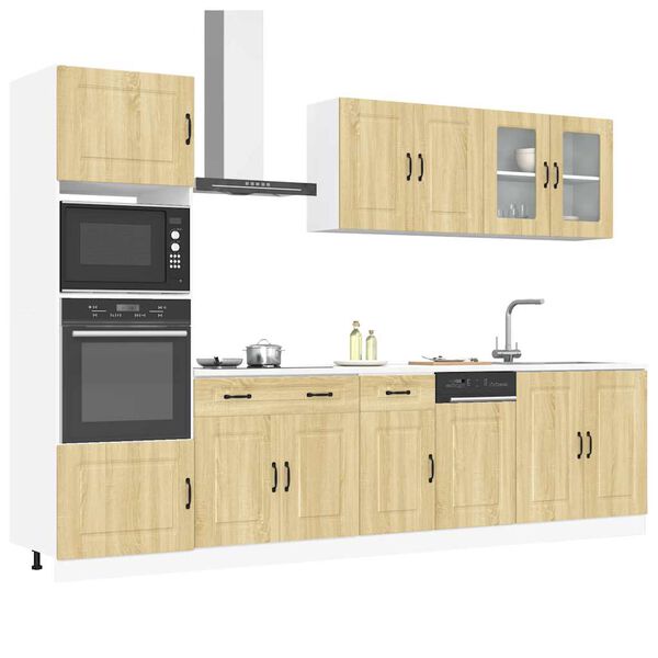 vidaXL 7-tlg. K&uuml;chenschrank-Set Kalmar Sonoma-Eiche Holzwerkstoff