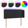 vidaXL LED Kopfteil Schwarz 93x16x78/88 cm Kunstleder