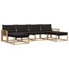 vidaXL Outdoor-Sofagarnitur 6 Stk. Wei&szlig; und Schwarz