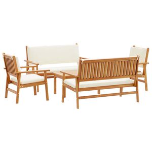 vidaXL Gartensofa-set 5 Stk. 4-Sitzanzahl Braun Massivholz Akazie