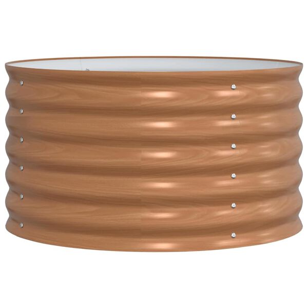 vidaXL Hochbeet Braun 80 x 80 x 44 cm Stahl