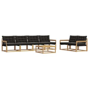 vidaXL Outdoor-Sofagarnitur 7 stk. Wei&szlig; und Schwarz