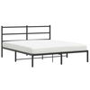 vidaXL Bettgestell mit Kopfteil Metall Schwarz 150x200 cm