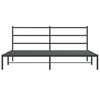 vidaXL Bettgestell mit Kopfteil Metall Schwarz 183x213 cm