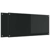 vidaXL K&uuml;chenr&uuml;ckwand 2 pcs Schwarz 110 x 50 cm Geh&auml;rtetes Glas