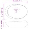 vidaXL Aufsatzwaschbecken Grau und Schwarz Oval 59x40x14 cm Keramik