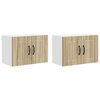 vidaXL K&uuml;chenwandschr&auml;nke mit T&uuml;r 2 pcs Sonoma-Eiche 60 x 31 x 40 cm