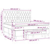 vidaXL Boxspringbett mit Matratze Dunkelgrau 160x200 cm Samt