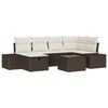 vidaXL Sofa Set mit Kissen 7 pcs Poly-Rattan