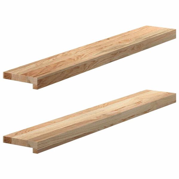 vidaXL Fensterb&auml;nke 2 Stk. Unbehandelt 100x15x2 cm Massivholz Eiche