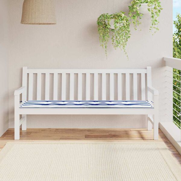 vidaXL Bankpolster Schwarz kariert 150 x 50 x 3 cm Oxford-Stoff