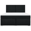 vidaXL Boxspringbett mit Matratze Schwarz 180x200 cm Stoff