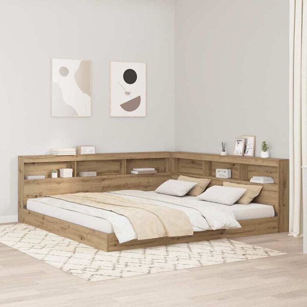 vidaXL Aufbewahrungskopfteil Artisan-Eiche 200 cm Holzwerkstoff