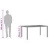 vidaXL Gartentisch mit Akazienholz-Platte Grau 150x90x75cm Poly Rattan