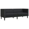 vidaXL Sofa Schwarz 194 x 74,5 x 70,5 cm PVC