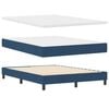vidaXL Boxspringbett mit Matratze Blau 190 x 140 cm Polyester