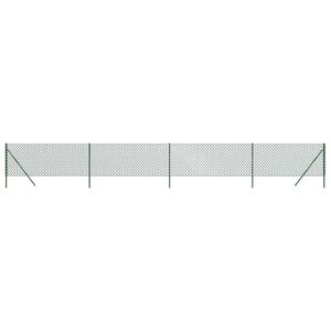 vidaXL Maschendrahtzaun Gr&uuml;n 0,8x10 m