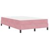 vidaXL Boxspringbett mit Matratze Rosa 120 x 220 cm Stoff