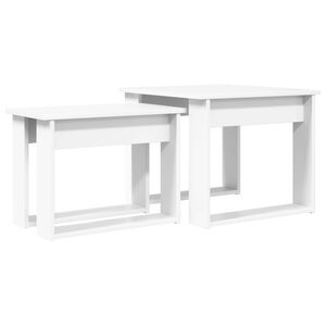 vidaXL Kaffeetisch Set 2 stk. Wei&szlig; 50 x 52 x 42 cm Holzwerkstoff