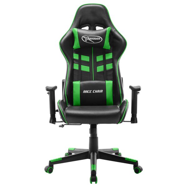 vidaXL Gaming-Stuhl Schwarz und Gr&uuml;n Kunstleder